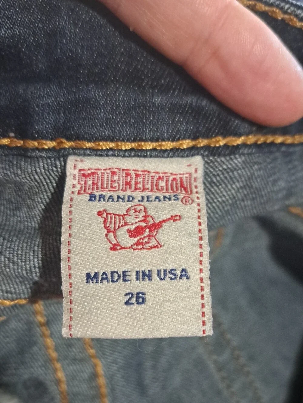 Vintage True Religion Dark Blue Denim Skinny Jeans - Label Detail Y2K - Picture 4 of 9